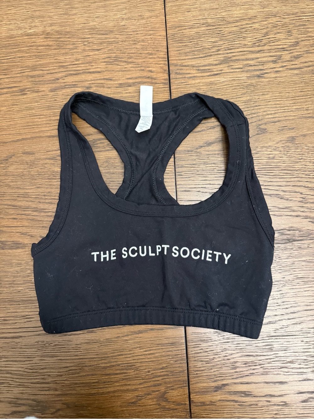 The Sculpt Society Black Racerback Sports Bra